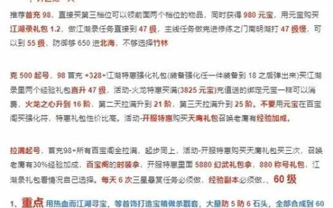 2026热血江湖传新手攻略，零基础3天冲级必看技巧