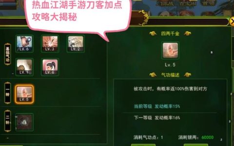热血江湖技能摆放顺序攻略，新手必看高效输出连招