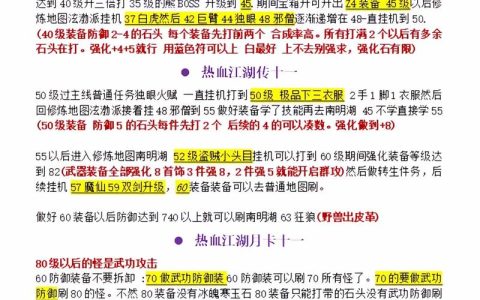 热血江湖伤害攻略：2026版最强增伤套路详解
