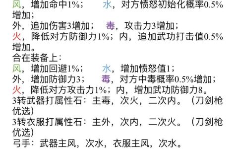 热血江湖弓用什么热血石？最新搭配攻略亲测有效